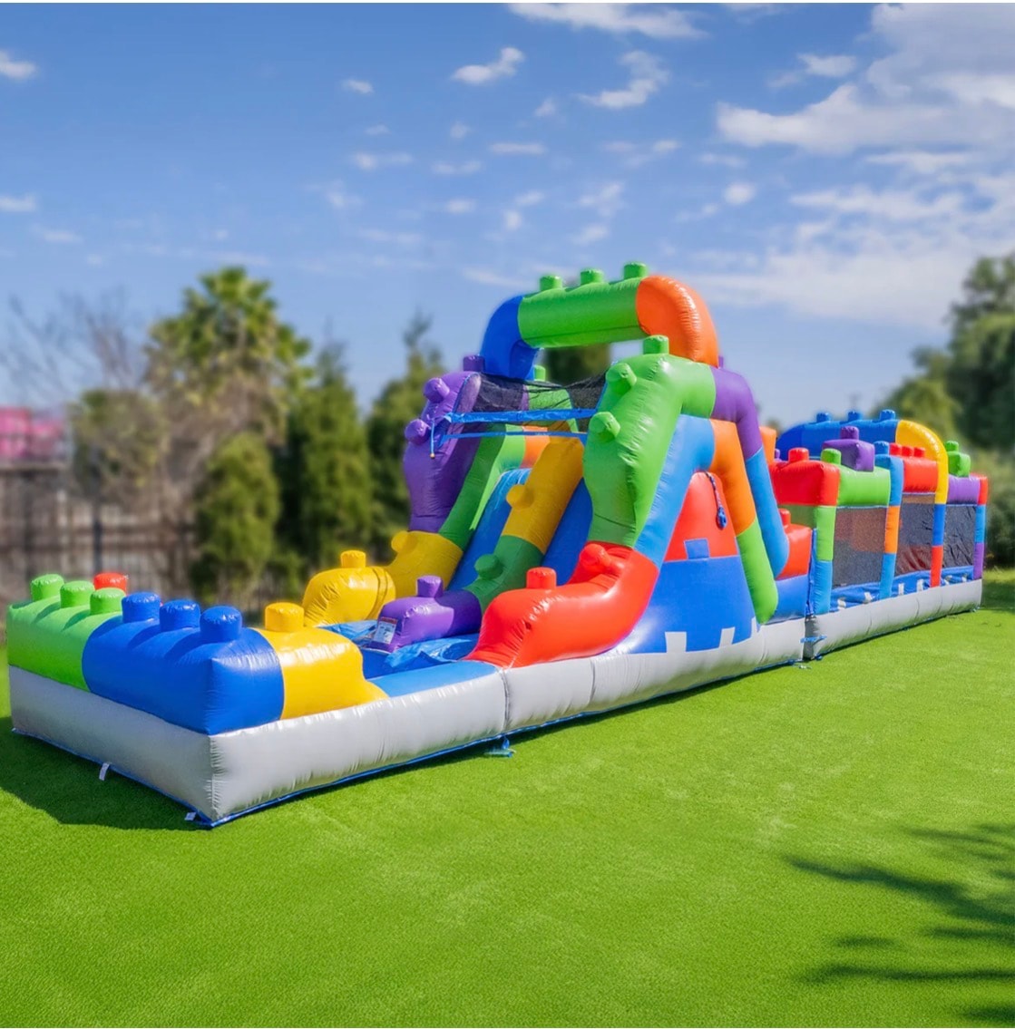 Lego Obstacle Course with Dual Lane Slide