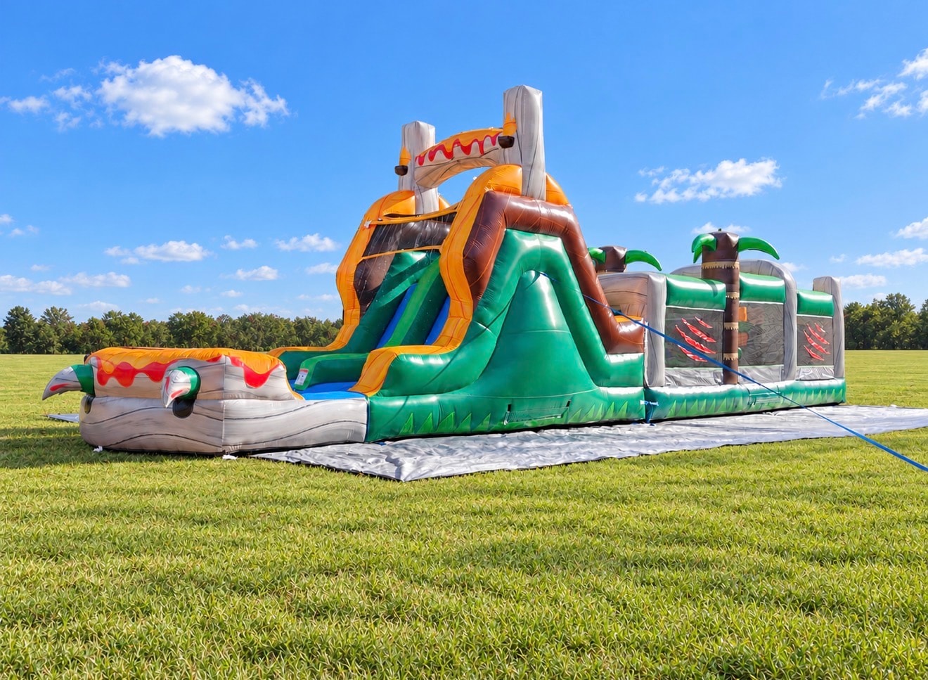 T-Rex Obstacle Course with Dual Lane Slide